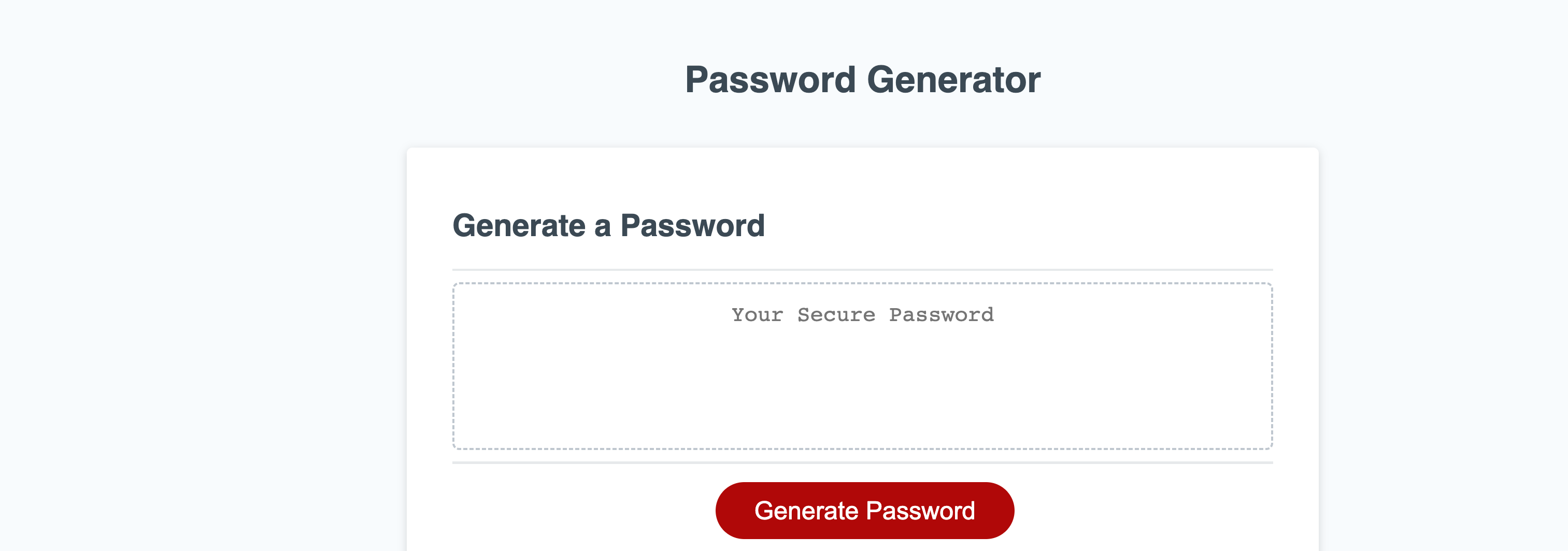 Password Generator